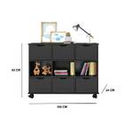 Nicho Organizador Com Rodízios Matheus 3 Gavetas Preto Tana D