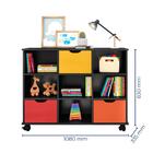 Nicho Organizador Com Rodízios Toys 9 Gavetas Q01 Pto/color -