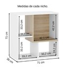Nicho Organizador Conjunto Com 3 Unidades Sonho Branco/aveiro