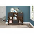 Nicho Organizador Ebano Toq Rústico 3 Gavetas Preto