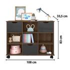 Nicho Organizador Ebano Toq Rústico C/ 9 Gavetas Preto - Fdec