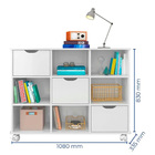 Nicho Organizador Infantil Com 3 Gavetas E Rodízios - Qmovi -