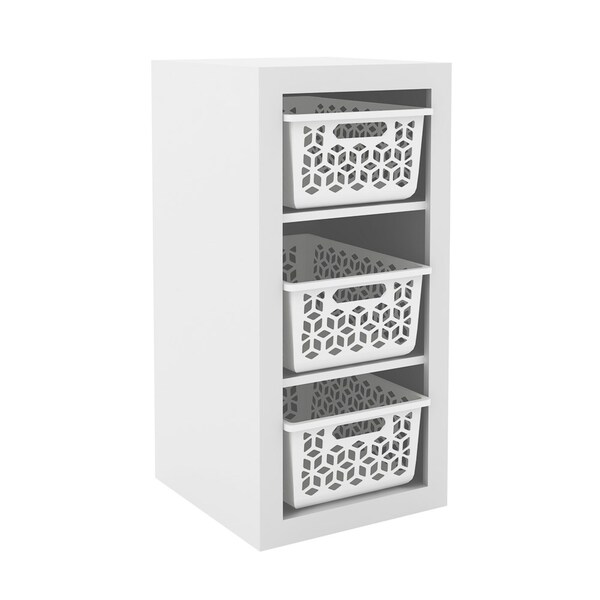 Nicho Organizador Multifuncional 3 Cestos Og2200 Branco/branc