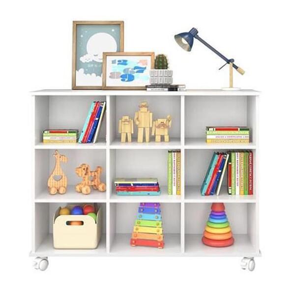 Nicho Organizador Multifuncional Com Rodízios Playing Branco