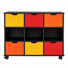 Nicho Organizador Multiuso Infantil Kit 6 Gavetas Liberty Móv