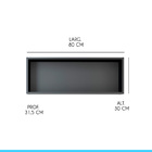 Nicho Organizador Para Cozinha Sabrina 80x30 Cm Mdp Preto 045