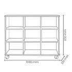 Nicho Organizador Preto Com 3 Gavetas Brancas - Qmovi