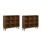 Nicho Organizador Retro 108 X 83cm Ebano Toq Rústico Kit 2