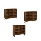 Nicho Organizador Retro 108 X 83cm Ebano Toq Rústico Kit Com