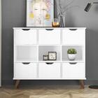 Nicho Organizador Retro Branco Com 6 Gavetas Brancas 108 X 92