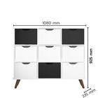 Nicho Organizador Retro Branco Com 9 Gavetas Branco/preto 108