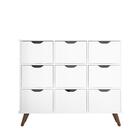Nicho Organizador Retro Branco Com 9 Gavetas Brancos 108 X 92