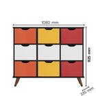 Nicho Organizador Retro Preto Com 9 Gavetas Branco/colorida 1