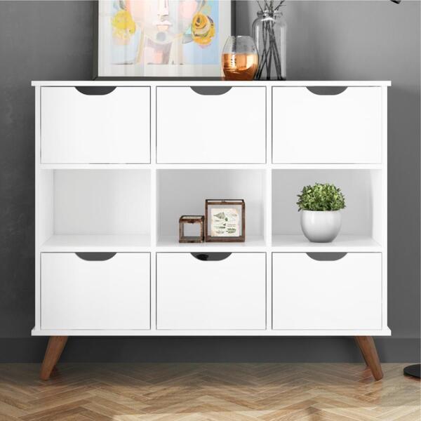 Nicho Organizador Retrô Yolanda Branco Com Gavetas