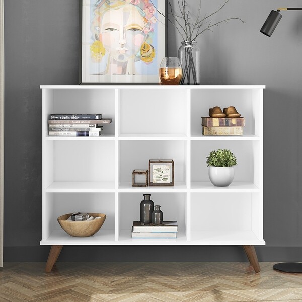 Nicho Organizador Sem Gavetas Com Pés Retro Branco Qmovi