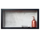 Nicho Original em Porcelanato Banheiro Cinza Pulpis Borda Pre