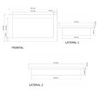 Nicho Para Banheiro 67cm  Preto Fosco