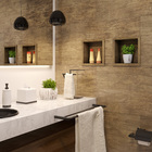 Nicho para Banheiro Antique Wood Carvalho 30x30x10cm Artens