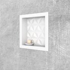 Nicho Para Banheiro Em Mármore Sintético Texturizado 30x30cm