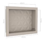 Nicho Para Banheiro Em Mármore Sintético Texturizado 40x30cm