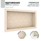 Nicho Para Banheiro Em Mármore Sintético Texturizado 60x30 Be