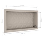 Nicho Para Banheiro Em Mármore Sintético Texturizado 60x30cm