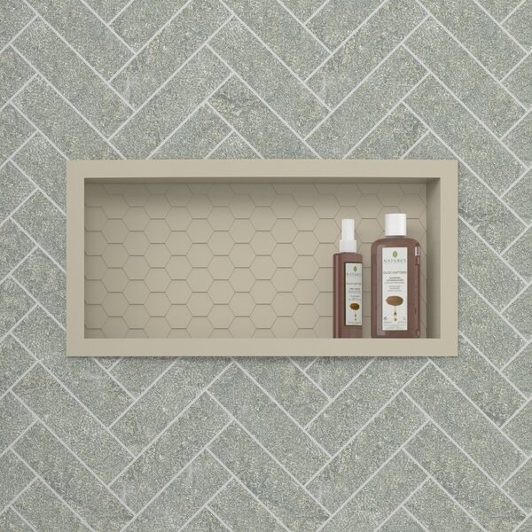 Nicho Para Banheiro Em Plástico Injetado Max 60x27cm  Bege