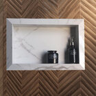 Nicho Para Banheiro Em Porcelanato 60x40 (branco Marmorizado)