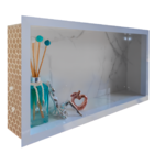 Nicho Para Banheiro em Porcelanato Branco Carrara Polido 60x3