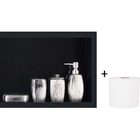 Nicho Para Banheiro Em Porcelanato E Porta Papel Higiênico -