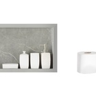 Nicho Para Banheiro Em Porcelanato E Porta Papel Higiênico -