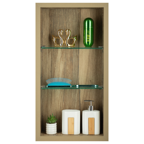 Nicho Para Banheiro Em Porcelanato Polido Com Prateleira De V