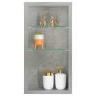 Nicho Para Banheiro Em Porcelanato Polido Com Prateleira De V