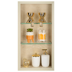 Nicho Para Banheiro Em Porcelanato Polido Com Prateleira De V