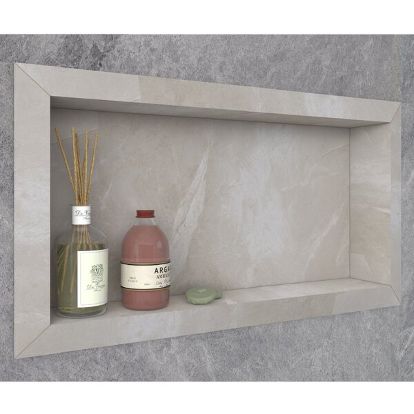 Nicho Para Banheiro Em Porcelanato Polido Diamante 40x30  Bege