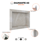 Nicho Para Banheiro Em Porcelanato Polido Diamante 40x30 Bege