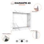 Nicho Para Banheiro Em Porcelanato Polido Diamante 40x30 Bran