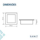 Nicho Para Banheiro Em Resina Branco 37x37 Cm Premium – Sanit