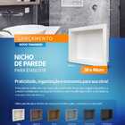 Nicho Para Banheiro Embutir Pequeno 30x40cm Preto Vulcano