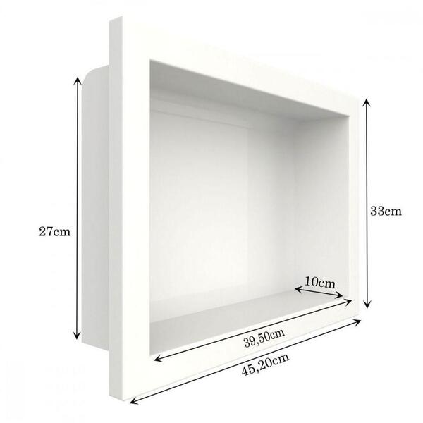 Nicho Para Banheiro Mármore Sintético 33x42,50x10 Cm Móveis Bosi