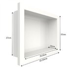 Nicho Para Banheiro Mármore Sintético 45,2x10x33cm  Branco