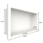 Nicho Para Banheiro Mármore Sintético 63x10x33cm  Branco