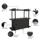 Nicho Para Cozinha 80cm Iron 3 Prateleiras E 1 Porta Espresso