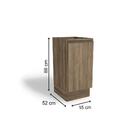 Nicho Para Cozinha Maxxi G741 C/ Tampo 40cm Nogal/preto Brilh