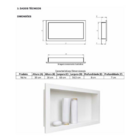 Nicho Para Embutir 30x60cm Arquitech Branco