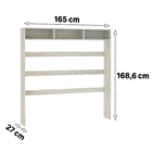 Nicho para Embutir Painel 168,6x165x27cm Madeira Legno Crema Prime Luciane