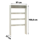 Nicho para Embutir Painel 168,6x97x27cm Madeira Legno Crema Prime Luciane