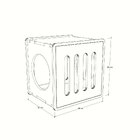 Nicho Para Gatos Grandes Frédy - Frente Quadrado A 44cm X C 4