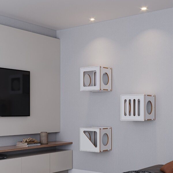 Nicho Para Gatos Grandes Frédy - Frente Quadrado A 44cm X C 4