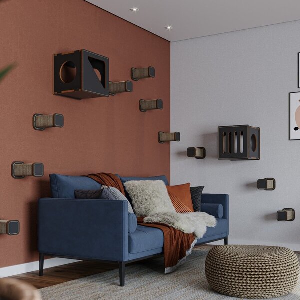 Nicho Para Gatos Grandes Frédy - Frente Triângulo A 44cm X C